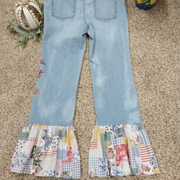 3784 Size Large Upcycled Pioneer Woman Pull On Pants. - Picture 5 of 7